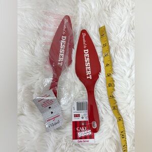 Michaels Red Cake Boss Dessert Server devoted to dessert red 🎁 wedding birthday